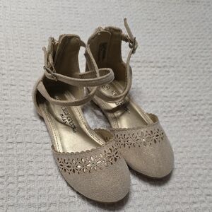Girls Falls Creek Glittery Gold Ballet Flats 9
